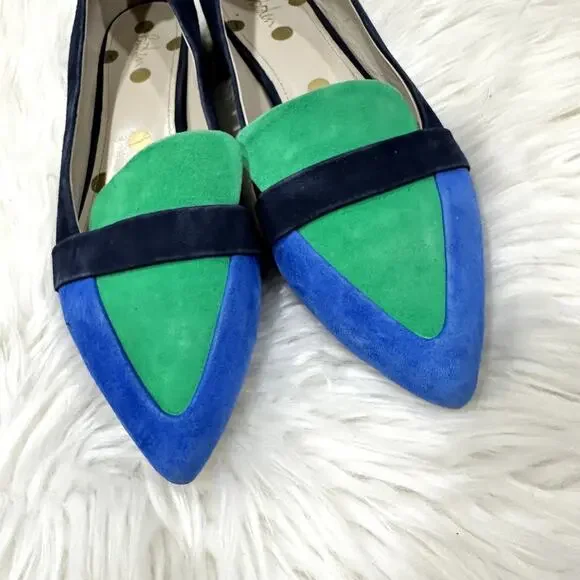 Boden Scarlet Suede Flat Sz 10.5 - Picture 2 of 10